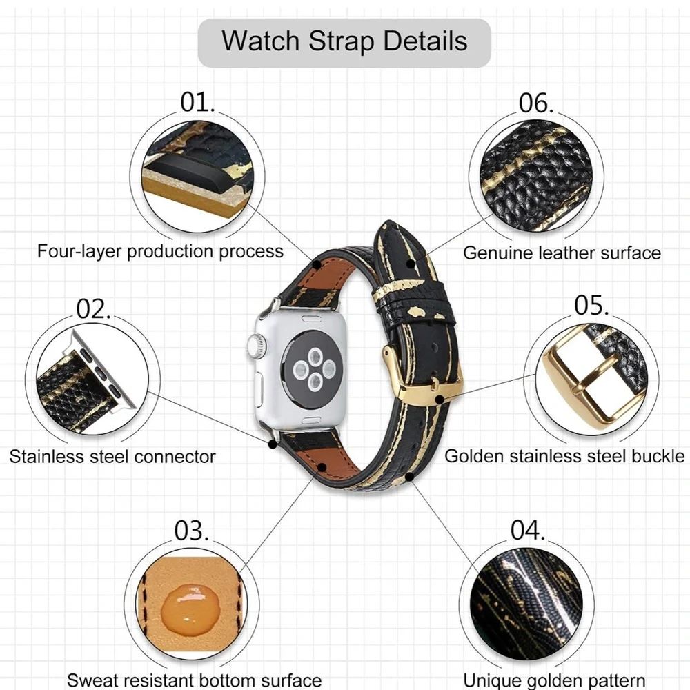 Apple IWatch Band Genuine Leather Replacement Band